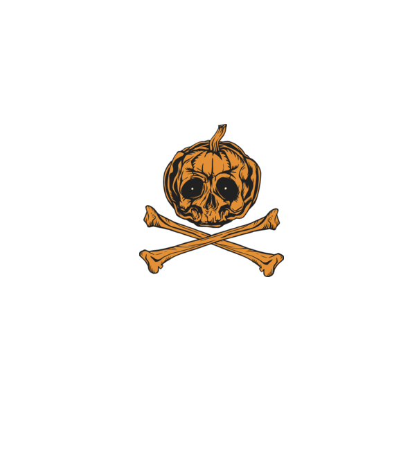 Dovleac craniu Halloween model albastru jeanși pe tricou