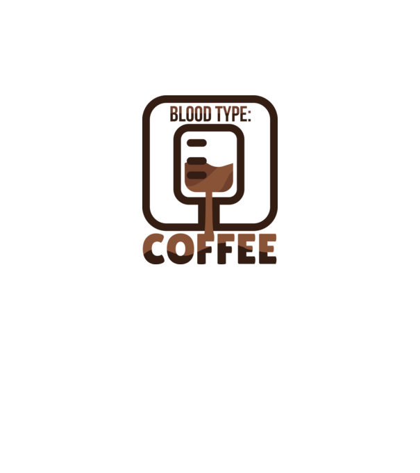 Grupa mea de sânge este cafeaua model alb pe tricou