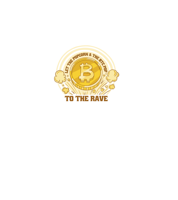 Bitcoin to the Rave model negru pe tricou