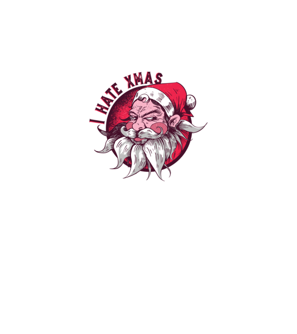 I Hate Xmas model alb pe tricou