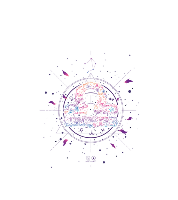 Libra Zodiac model alb pe tricou
