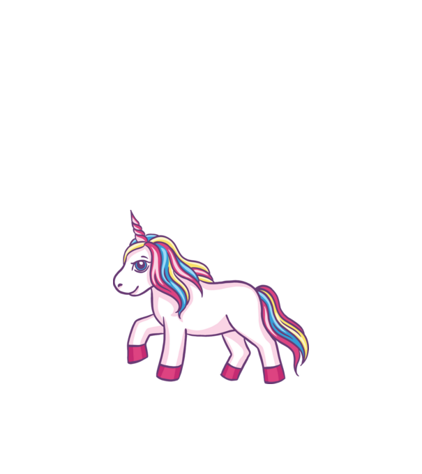 Unicorn drăguț model nisipiu pe tricou