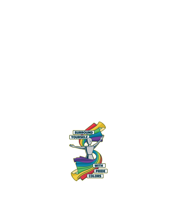 Pride cu curcubeu model albastru închis pe tricou