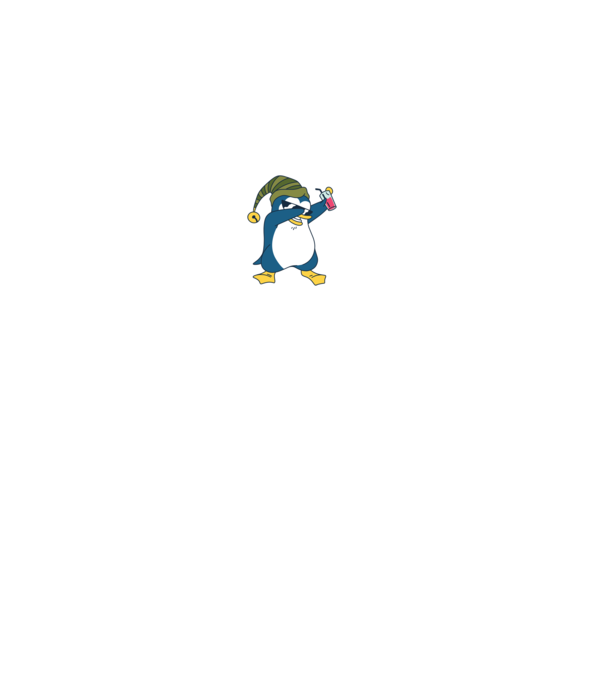 Pinguin DAB model negru pe tricou