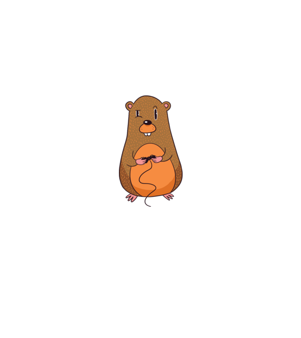 Hamster Gamer model gri pe tricou