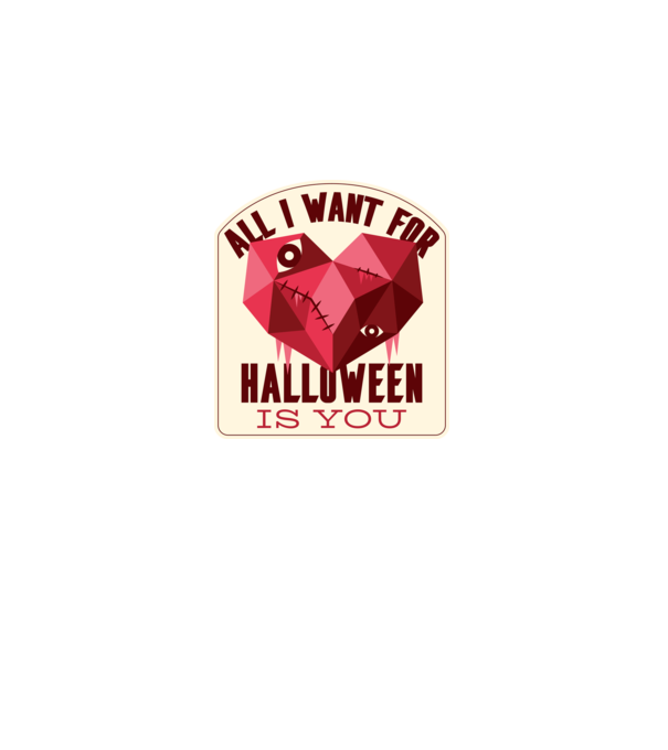 All I want for Halloween is You model alb pe tricou