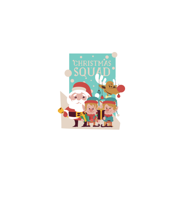 Christmas Squad Echipa de Crăciun model albastru închis pe tricou