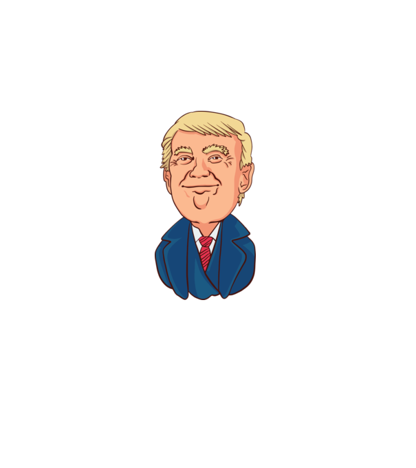 Donald Trump model negru pe tricou