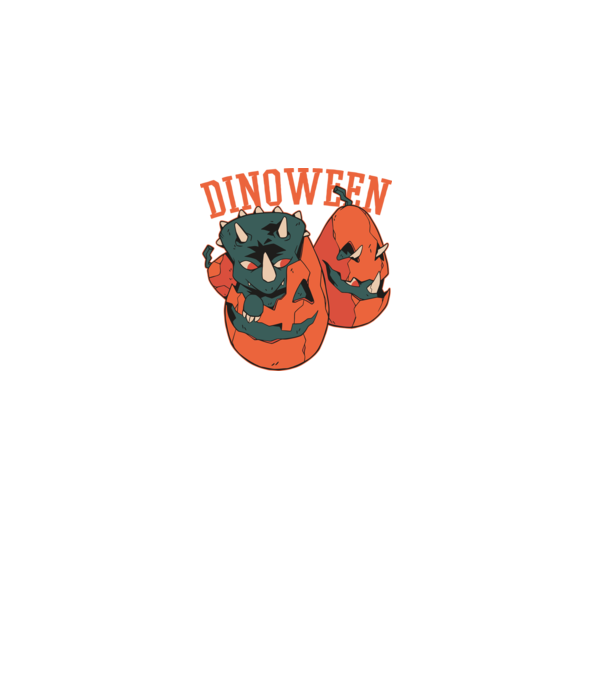 Dinoween model negru pe tricou