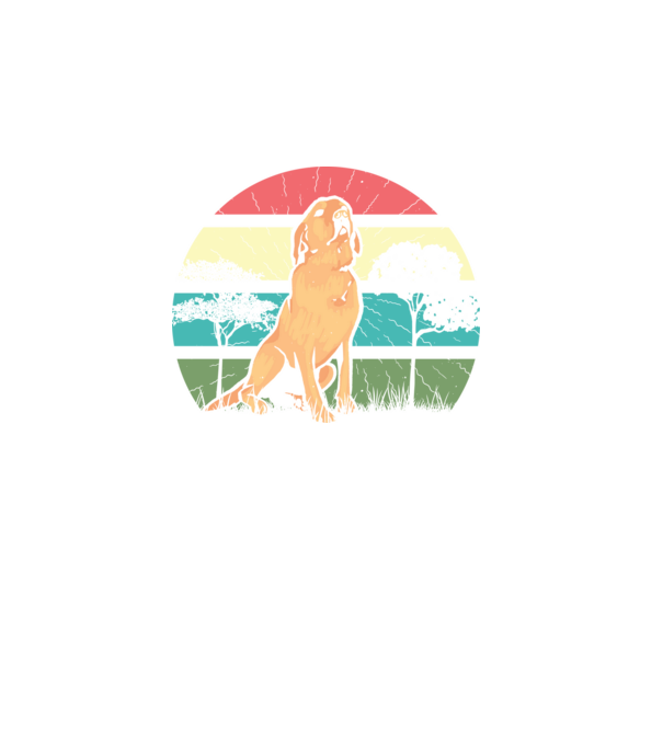 Golden Retriever retro model turcoaz pe tricou