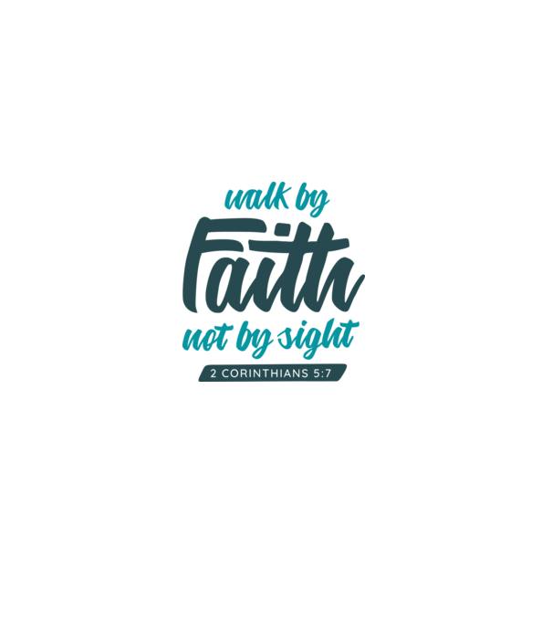 Walk by faith - Religie model alb pe tricou