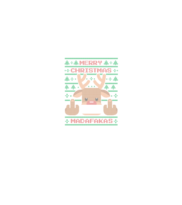 Merry Christmas Madafakas model negru pe tricou