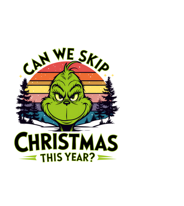 Can we skip christmas this year model albastru deschis pe tricou