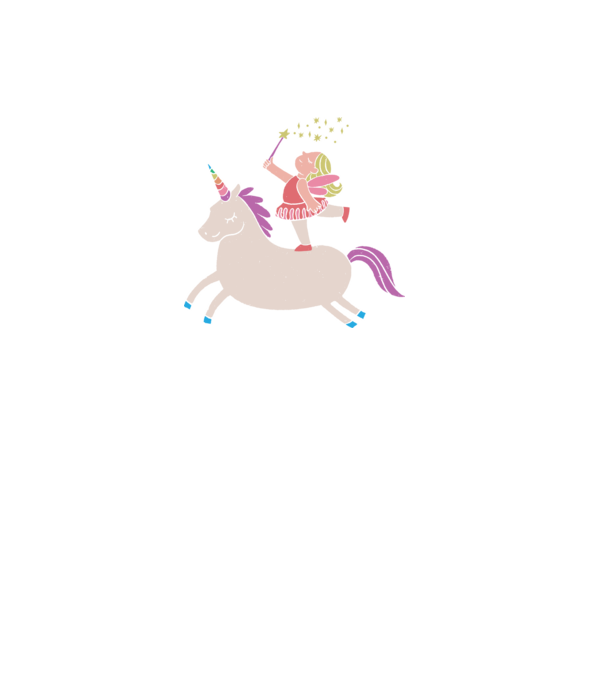 Zână Unicorn model negru pe tricou