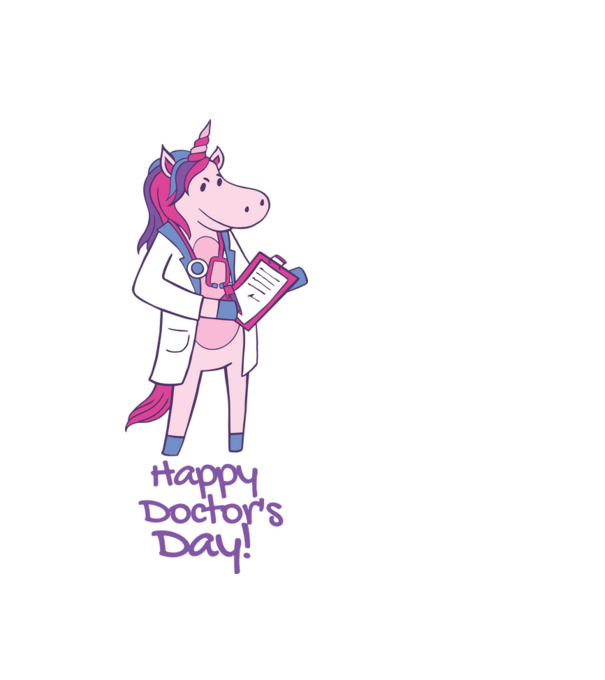 Medic Unicorn model negru pe tricou