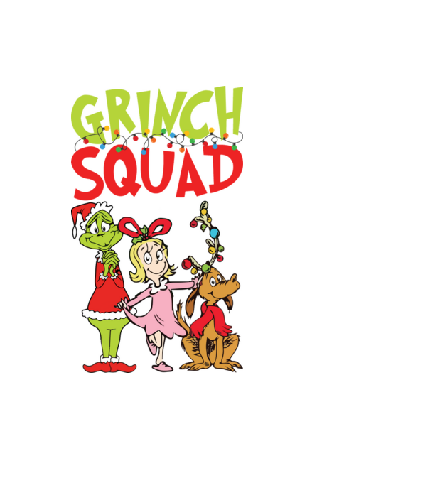 Grinch Squad model negru pe tricou