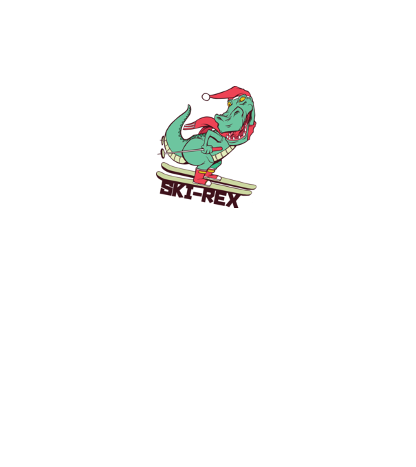 Ski Rex model alb pe tricou