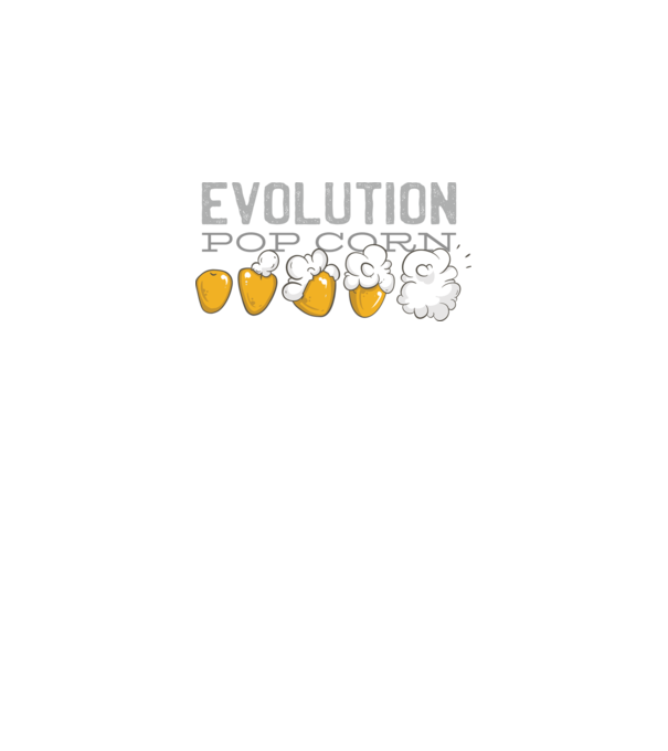 Evoluție Popcorn model negru pe tricou
