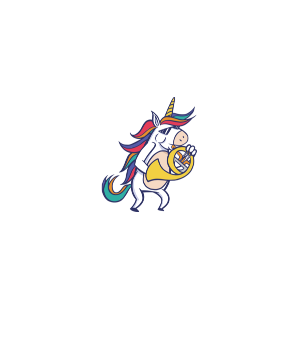 Unicorn Corn model albastru deschis pe tricou