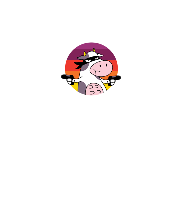 Pew Pew Pew Madafakas Vacă model negru pe tricou