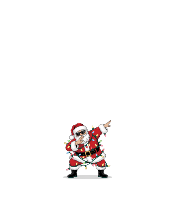 Santa Dab model roz deschis pe tricou