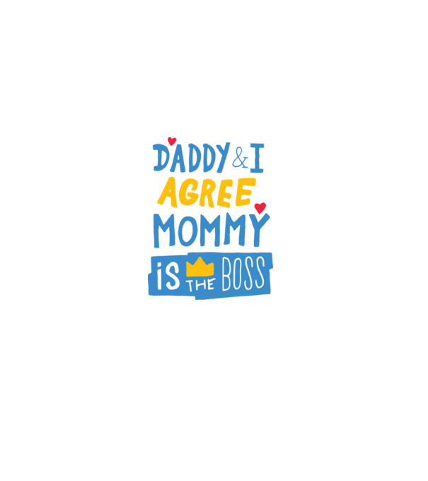 Mama e șefa model alb pe tricou