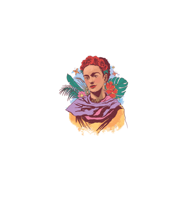 Portret Frida Kahlo model alb pe tricou