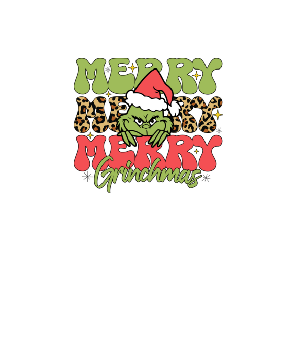 Merry Grinchmas model alb pe tricou