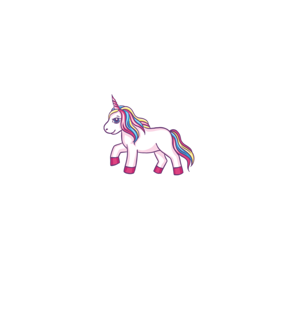 Unicorn drăguț model albastru regal pe tricou