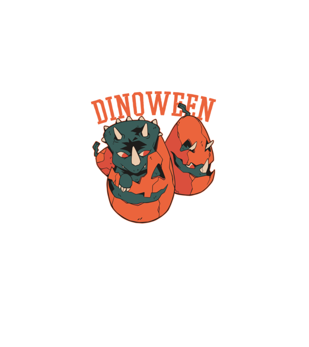 Dinoween model negru pe tricou