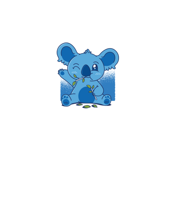 Koala drăguț model alb pe tricou