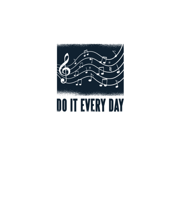 Note muzicale model alb pe tricou