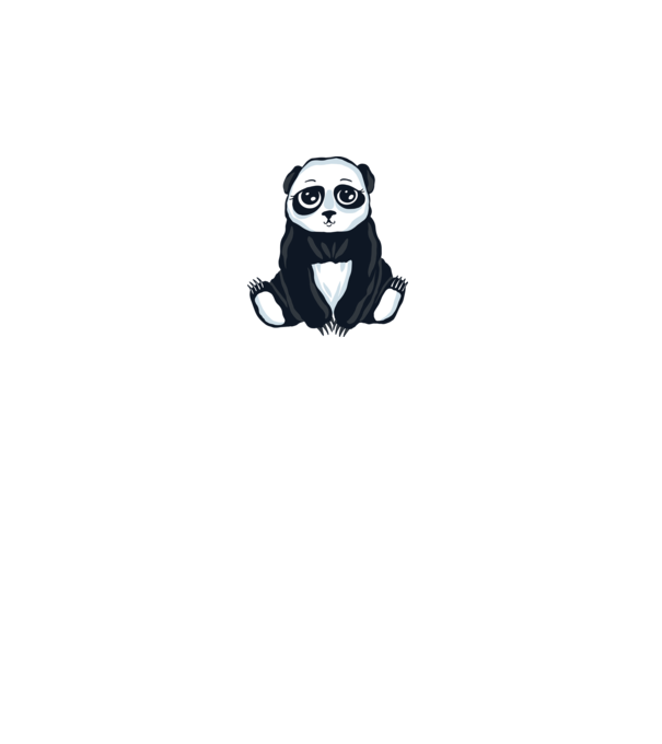 Panda drăguț model alb pe tricou