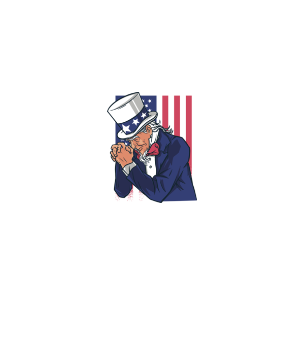 Uncle Sam se roagă model gri pe tricou