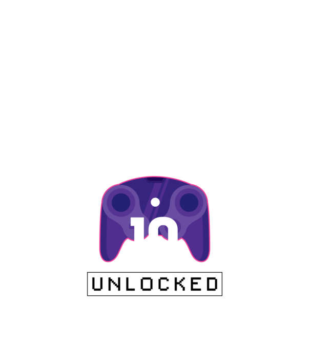 Level 10 Unlocked Gamer Birthday model negru pe tricou
