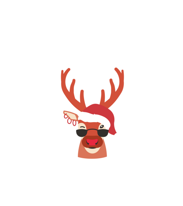 Cool Reindeer Rudolph model negru pe tricou