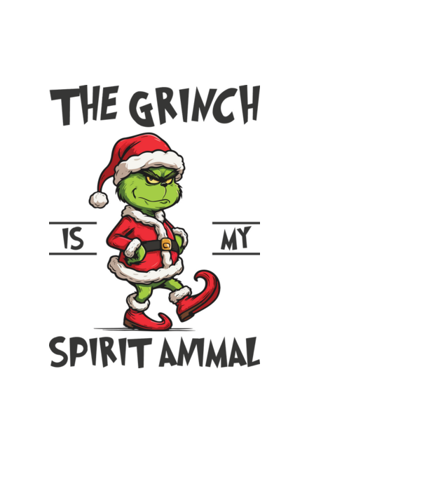 Grinch is my spirit animal model albastru deschis pe tricou