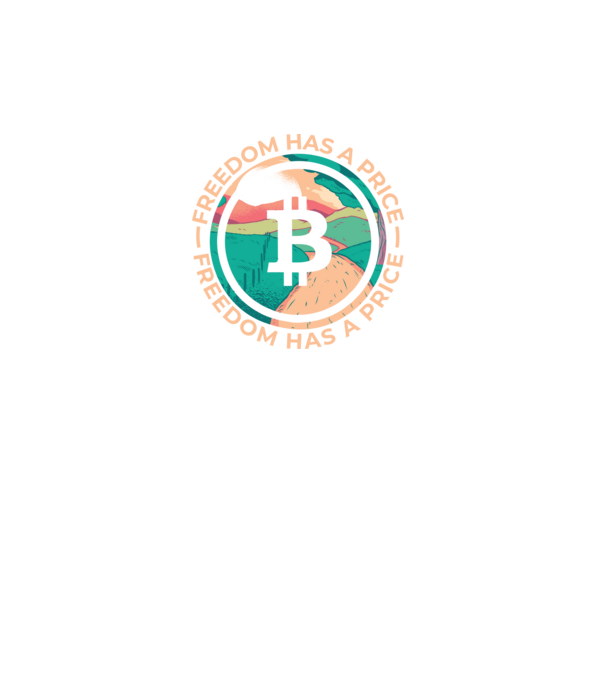 Libertatea are preț Bitcoin model turcoaz pe tricou