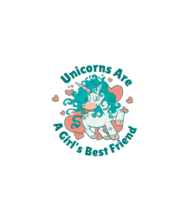 Unicornii sunt cei mai buni prieteni ai fetelor model alb pe tricou