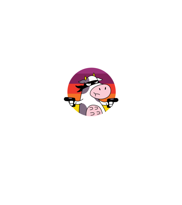 Pew Pew Pew Madafakas Vacă model negru pe tricou