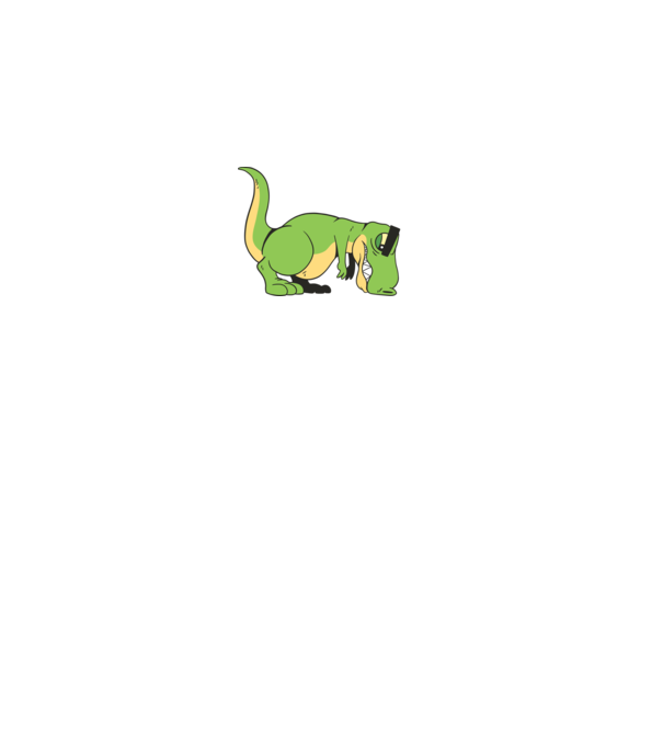T-rex Push-up model negru pe tricou