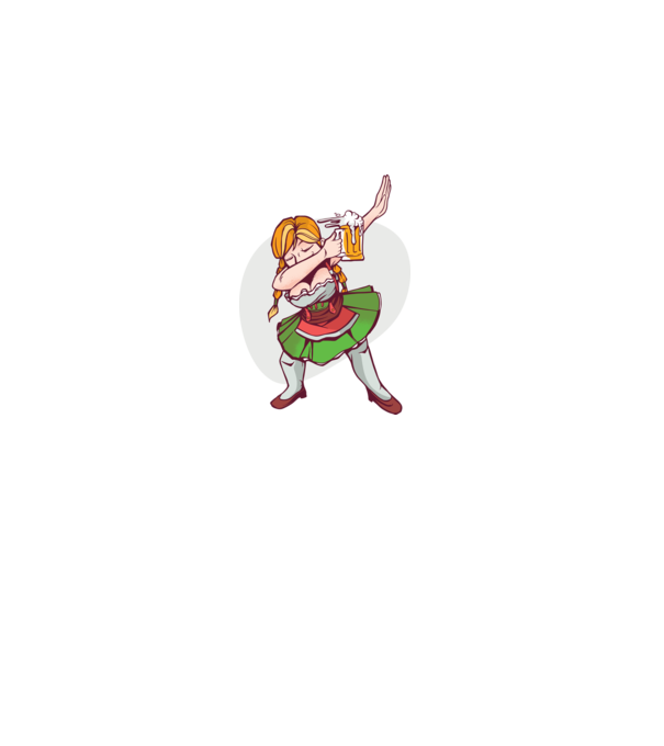 Oktoberfest DAB Fată cu ulcior model albastru închis pe tricou