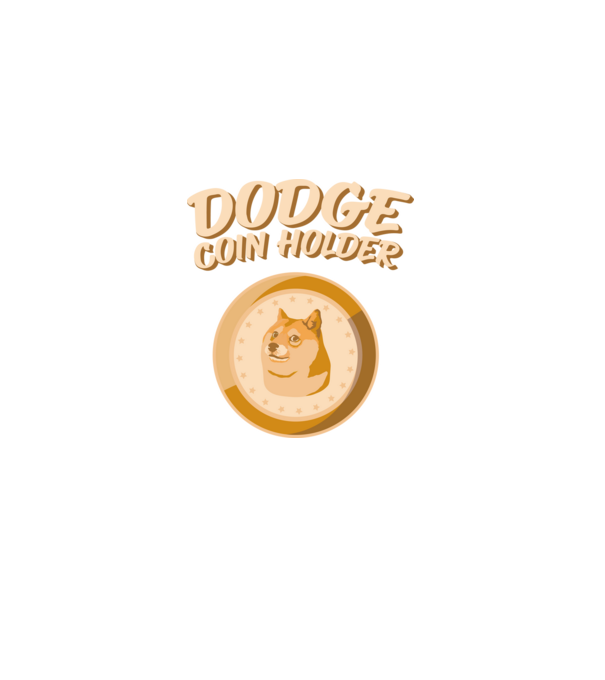 Doge Coin Holder model negru pe tricou