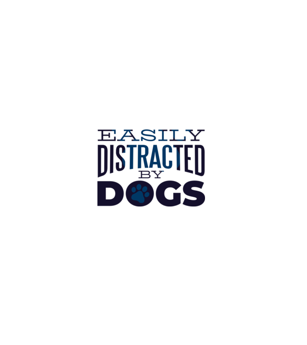Easily Distracted By Dogs Tricou cu Câine amuzant model gri pe tricou
