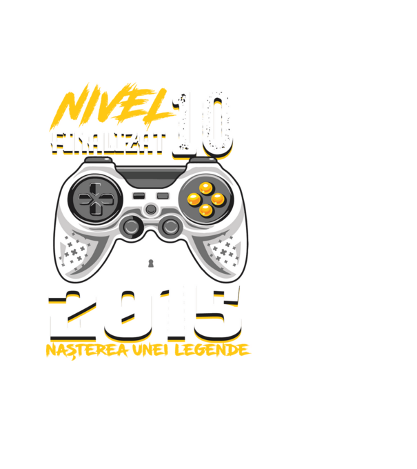 Nivel Finalizat 10 2015 model negru pe tricou
