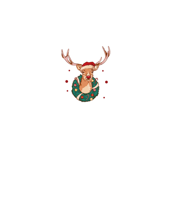 Oh deer, Christmas is here model negru pe tricou