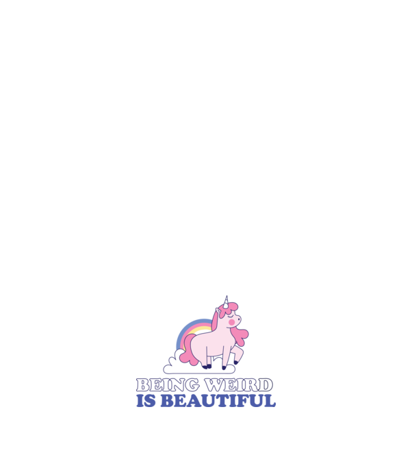 A fi ciudat este minunat Unicorn model negru pe tricou