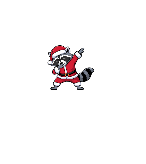Raton Dab Xmas model alb pe tricou