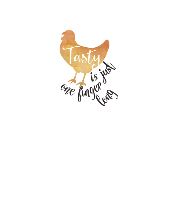 Tasty is just one finger long model alb pe tricou