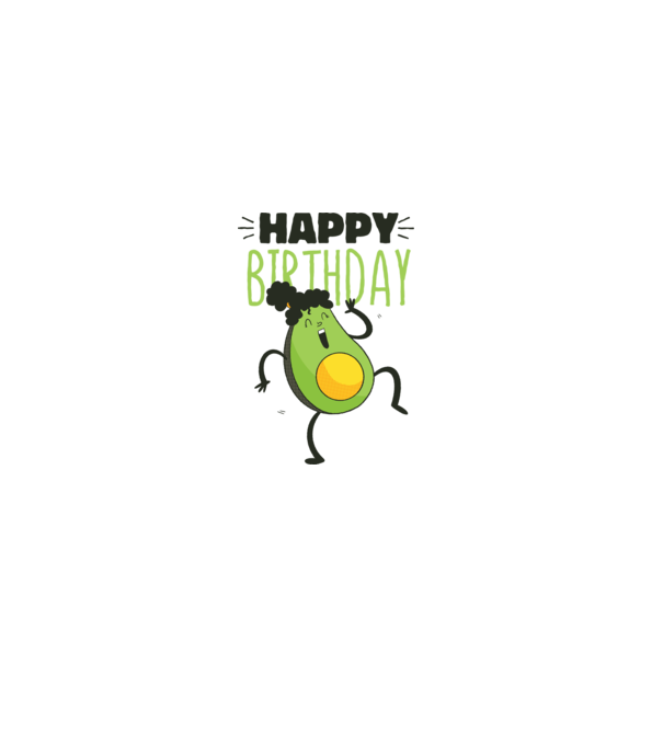 Avocado La mulți ani model albastru deschis pe tricou